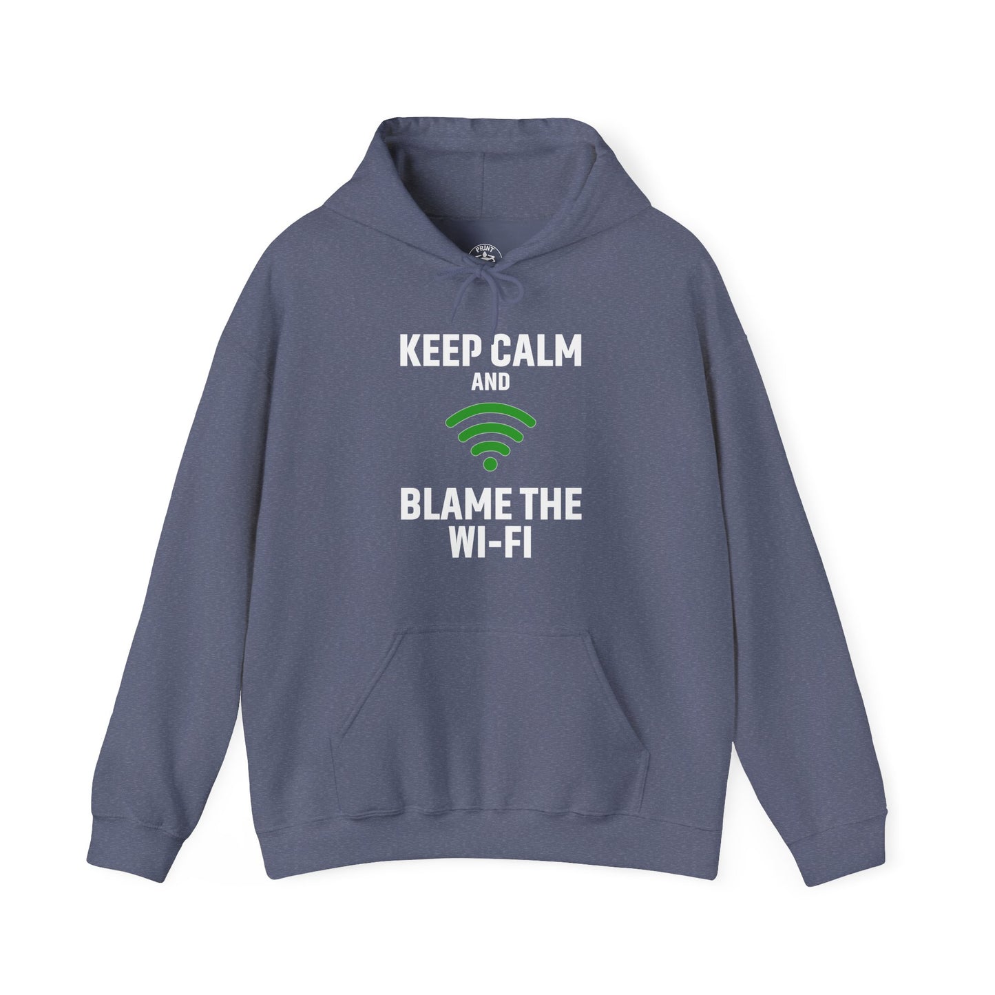Keep Calm Blame the Wi-Fi Hoodie | Comfortable Unisex Hoodie for Internet Lovers, Gift for Tech Enthusiasts, Office Gift
