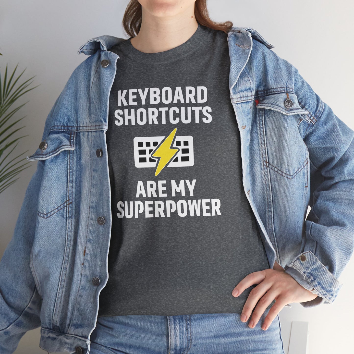 Keyboard Shortcuts Are My Superpower Tee | Unisex T-Shirt, Programmer Gift, Tech Humor Shirt, Geeky Apparel, Office Gift, Funny Tee