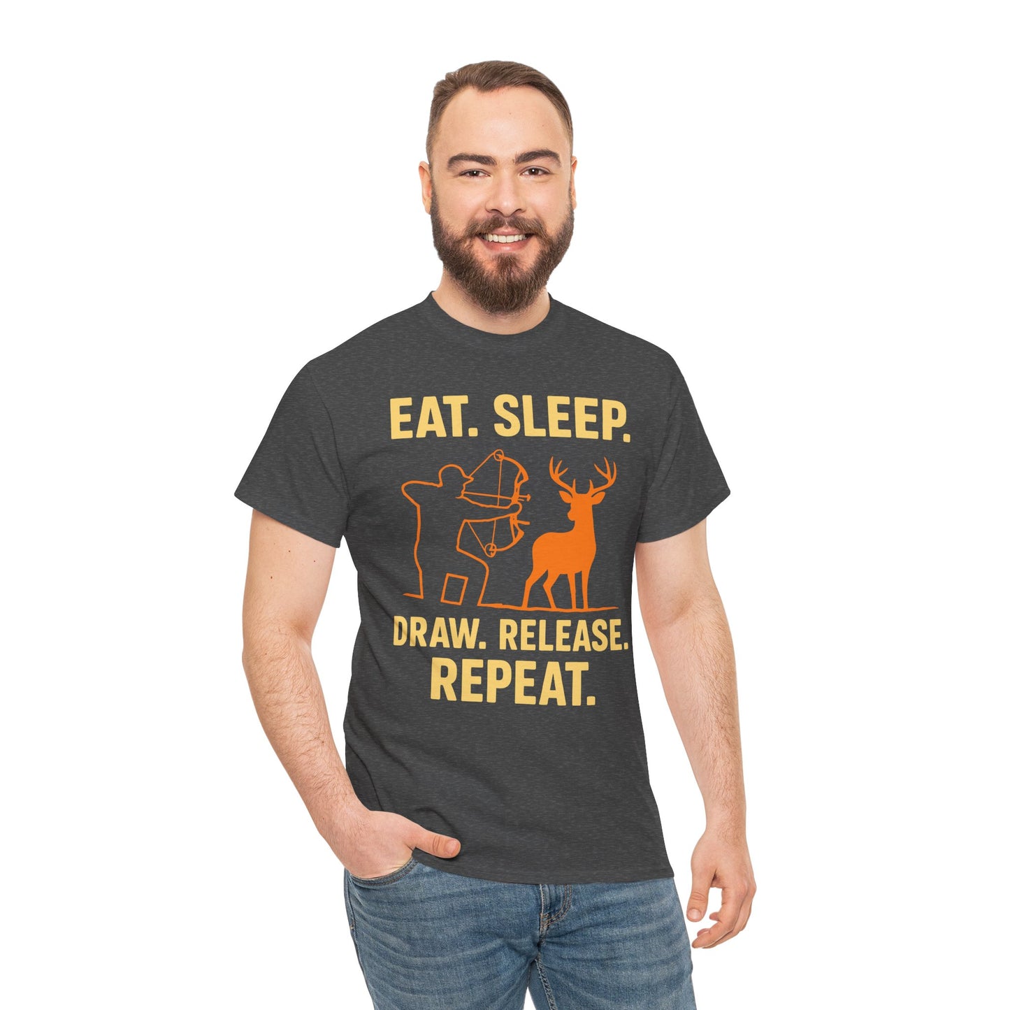 Deer Hunting Unisex Heavy Cotton Tee - Perfect for Outdoor Lovers, Gifts for Adventurers