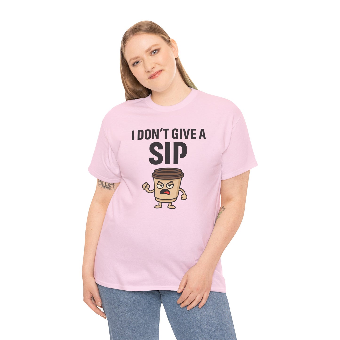 Funny Coffee Tee, I Don't Give a Sip Unisex Shirt, Gift for Coffee Lovers, Humor T-Shirt, Casual Office Wear