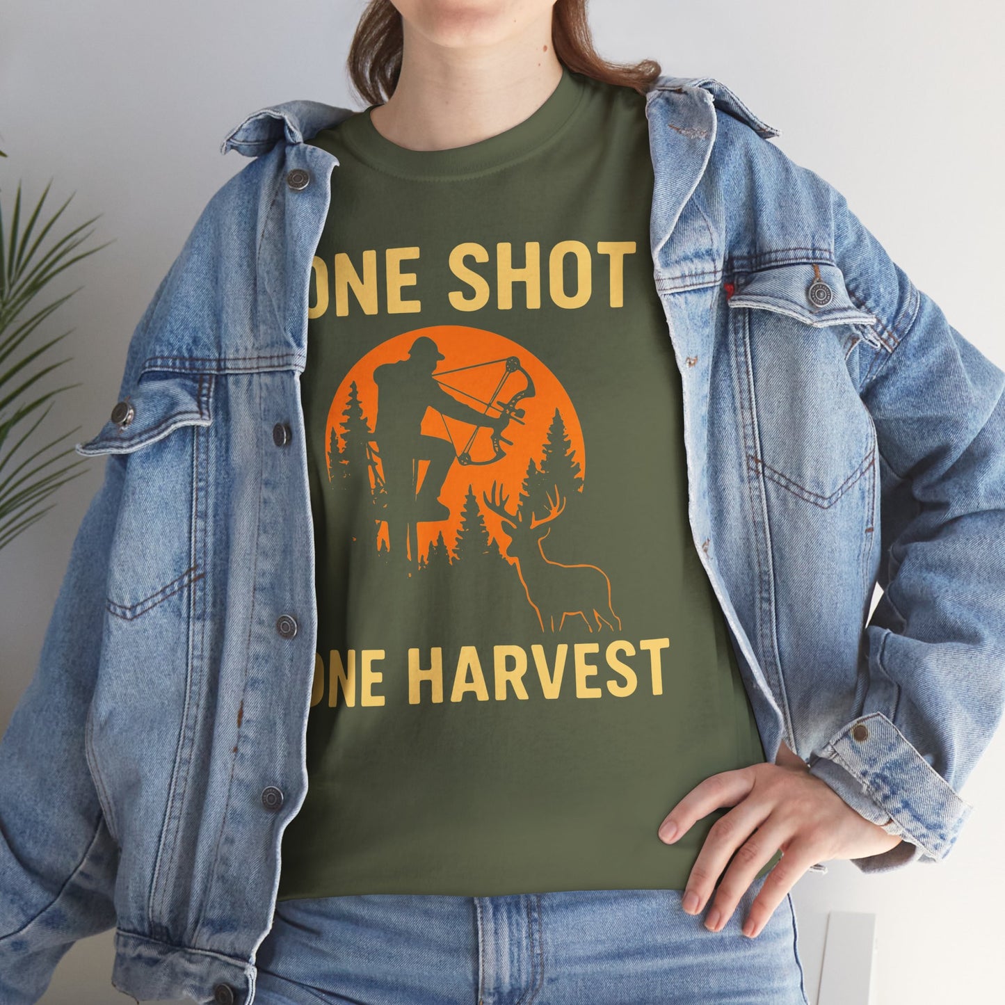 Hunting Tribute Tee, Outdoor Lifestyle Shirt, Gift for Hunters, Fall Harvest Apparel, One Shot One Harvest Design