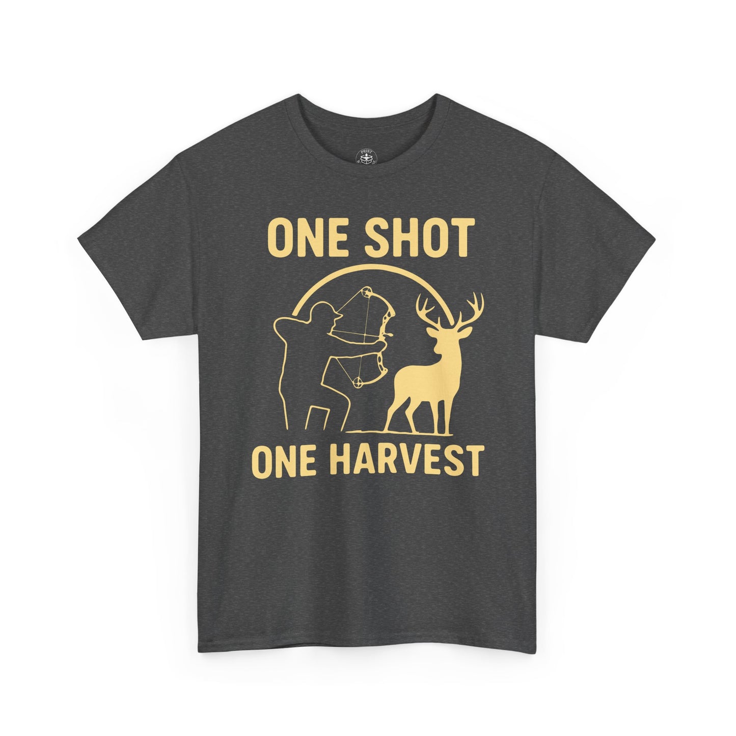 Hunting Enthusiast Tee, One Shot One Harvest T-Shirt, Gift for Hunters, Outdoor Adventure Wear, Casual Nature Lover Apparel