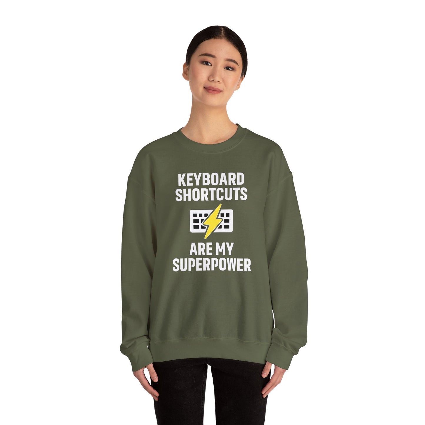 Keyboard Shortcuts Are My Superpower Sweatshirt | Unisex Crewneck for Tech Lovers, Perfect Office Gift, Funny Sweatshirt