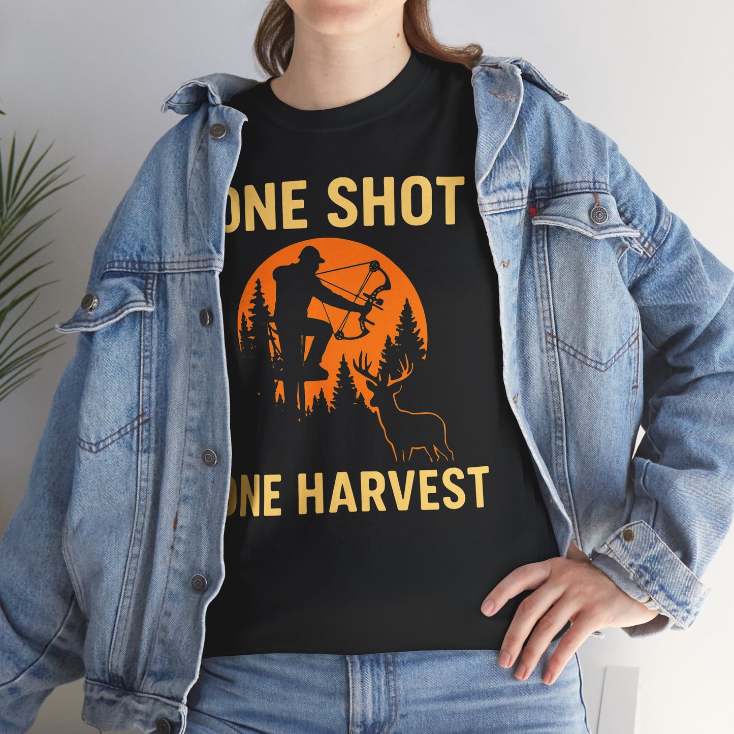 Hunting Tribute Tee, Outdoor Lifestyle Shirt, Gift for Hunters, Fall Harvest Apparel, One Shot One Harvest Design