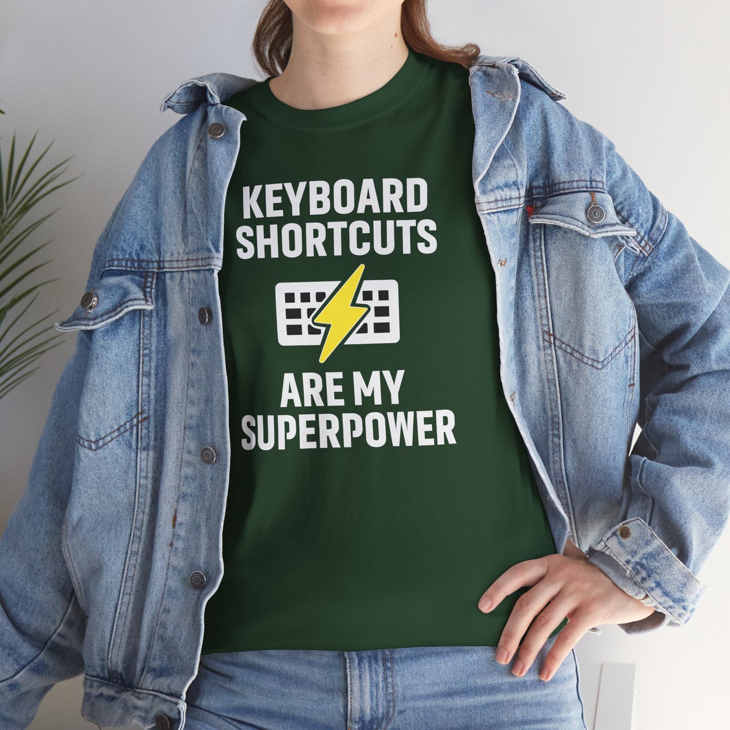 Keyboard Shortcuts Are My Superpower Tee | Unisex T-Shirt, Programmer Gift, Tech Humor Shirt, Geeky Apparel, Office Gift, Funny Tee