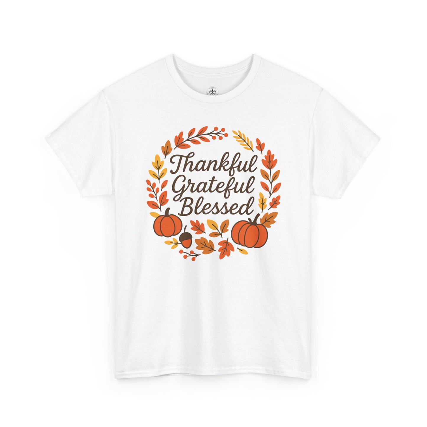 Thankful Grateful Blessed Tee, Fall T-Shirt, Thanksgiving Gift, Autumn Apparel, Unisex Graphic Tee