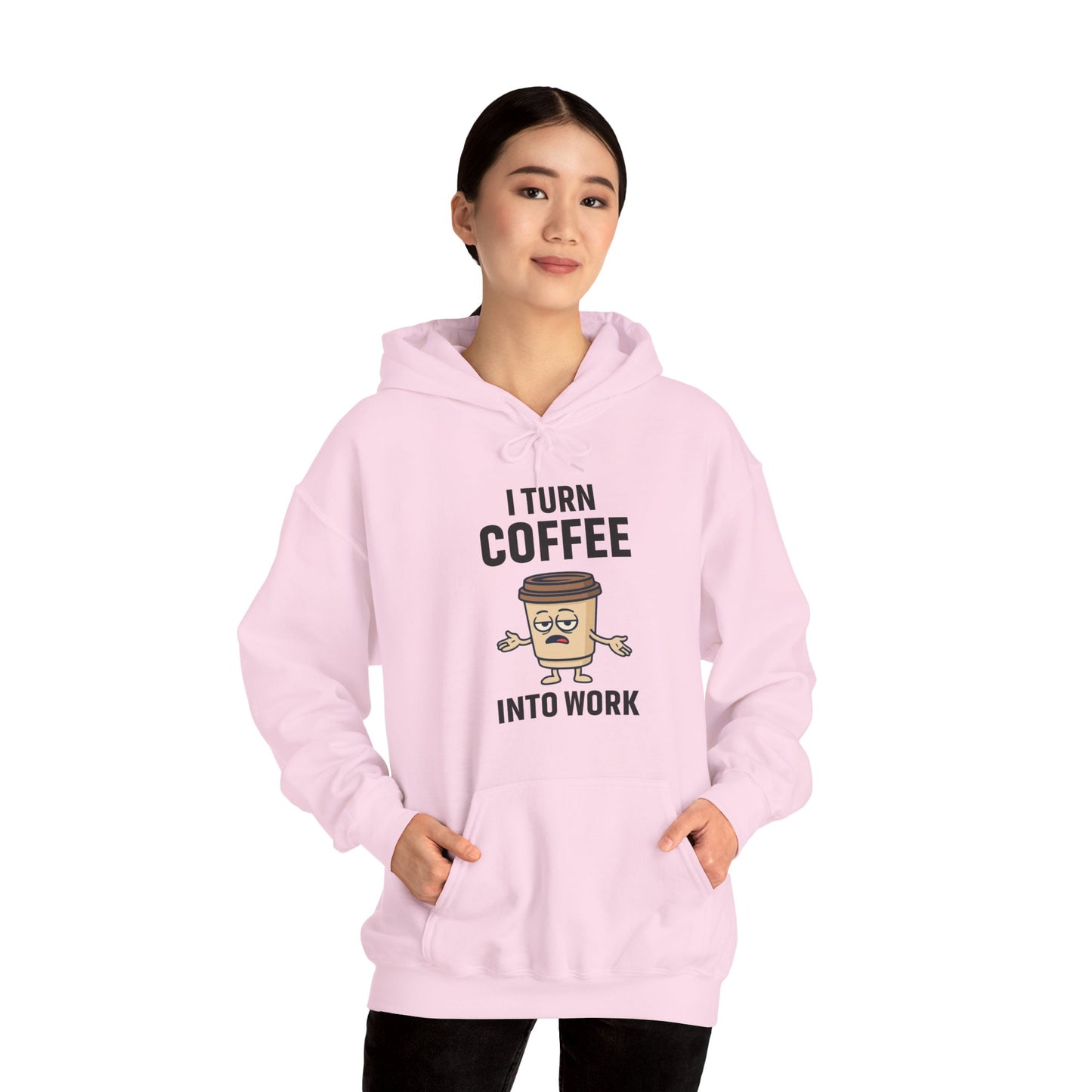 Coffee Humor Hoodie for Work, Funny Sweatshirt, Gift for Coffee Lovers, Casual Wear, Unisex Clothing