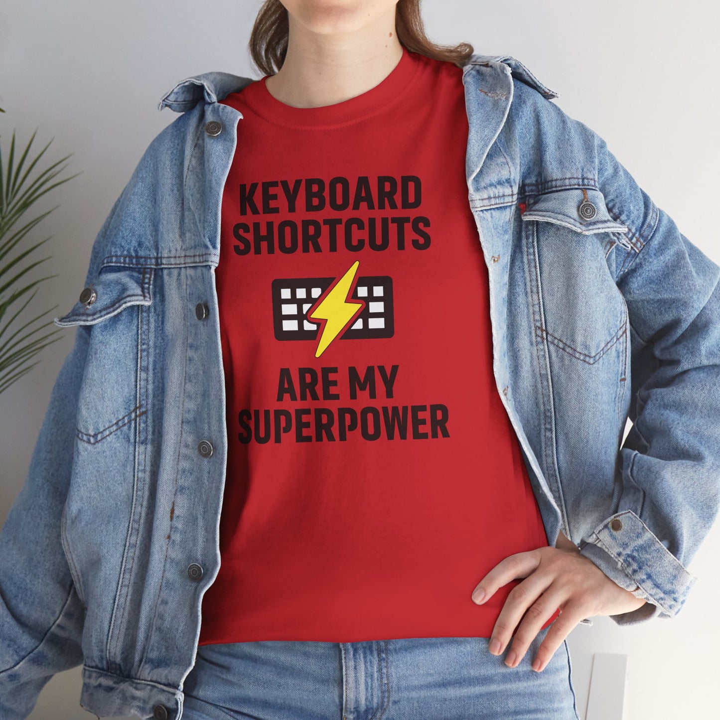 Keyboard Shortcuts Are My Superpower Unisex T-Shirt | Gift for Tech Lovers, Cool Office Shirt, Funny Programmer or Office Gift