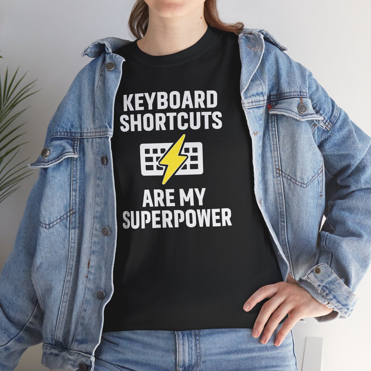 Keyboard Shortcuts Are My Superpower Tee | Unisex T-Shirt, Programmer Gift, Tech Humor Shirt, Geeky Apparel, Office Gift, Funny Tee