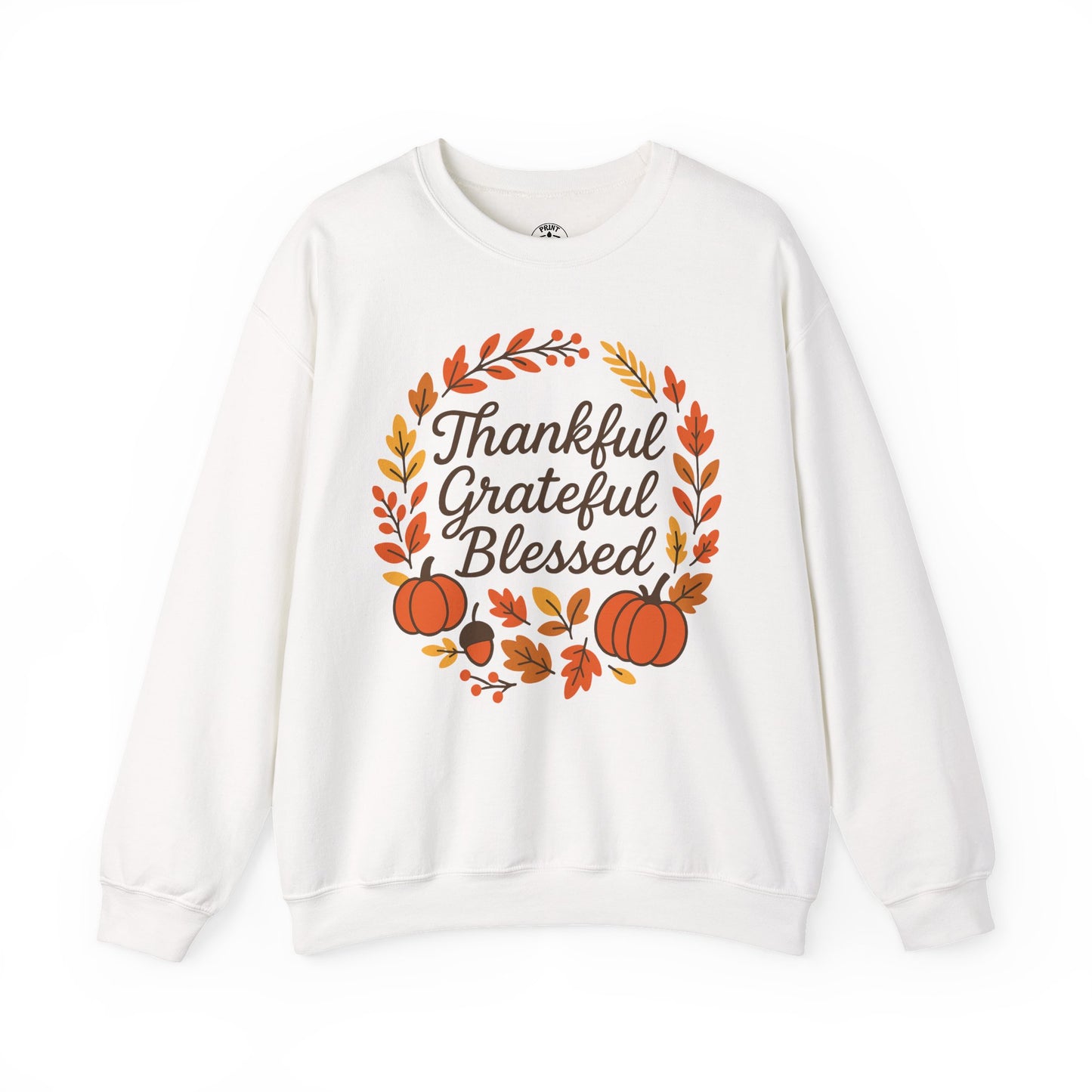 Thankful Grateful Blessed Sweatshirt, Cozy Fall Apparel, Thanksgiving Gift, Unisex Crewneck, Autumn Fashion