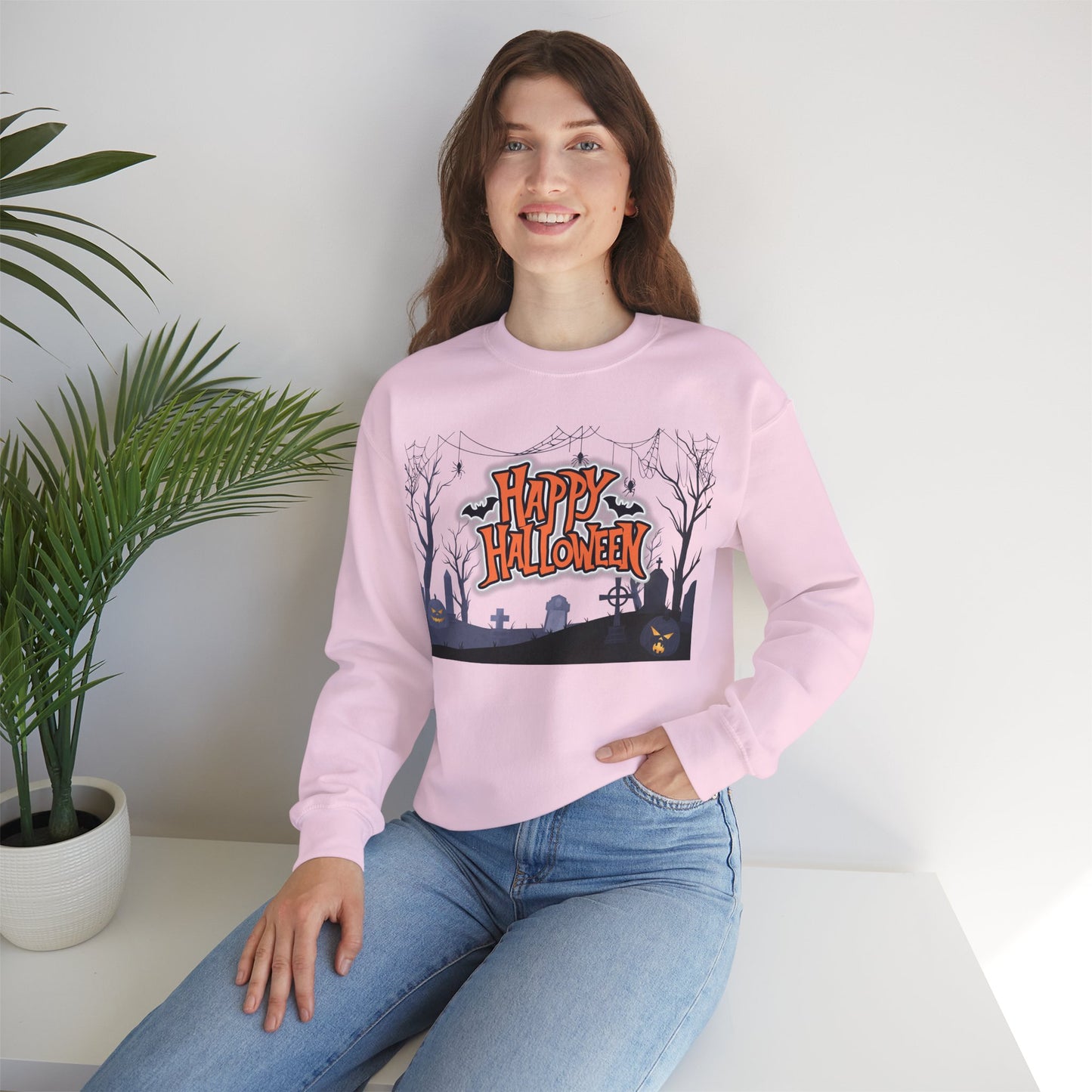 Halloween Crewneck Sweatshirt, Unisex Cozy Sweater, Fall Apparel, Spooky Season Outfit, Gift for Halloween Lovers