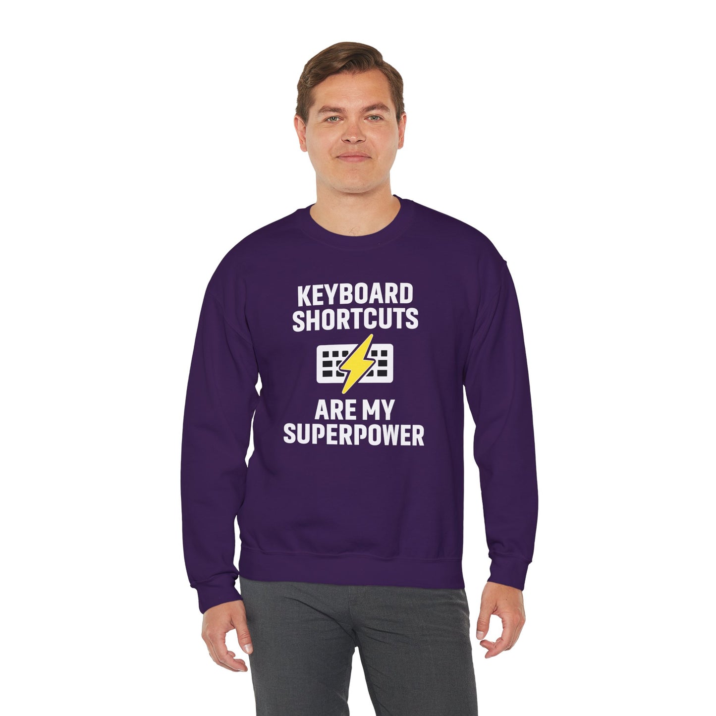 Keyboard Shortcuts Are My Superpower Sweatshirt | Unisex Crewneck for Tech Lovers, Perfect Office Gift, Funny Sweatshirt