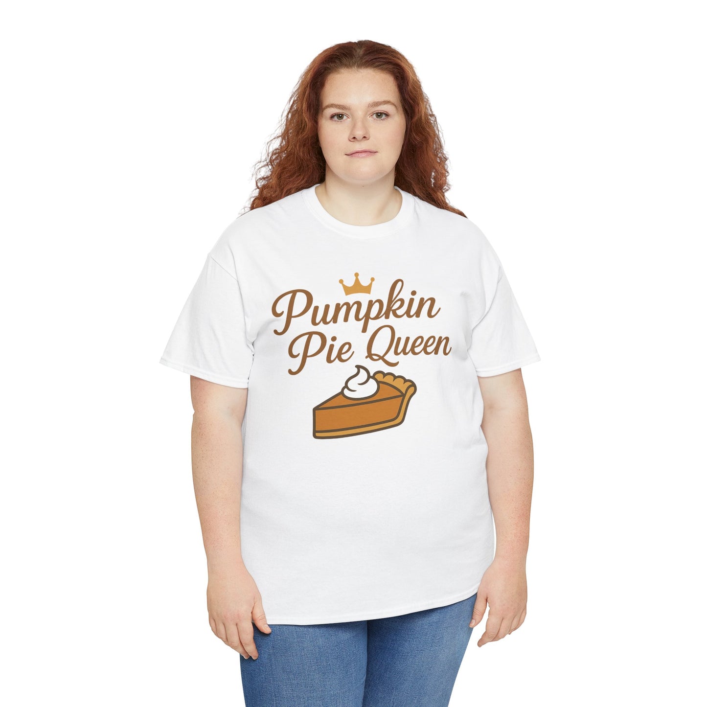 Pumpkin Pie Queen Tee, Funny T-Shirt, Thanksgiving Gift, Fall Apparel, Sweet Treat Lover Shirt, Unisex Cotton Tee
