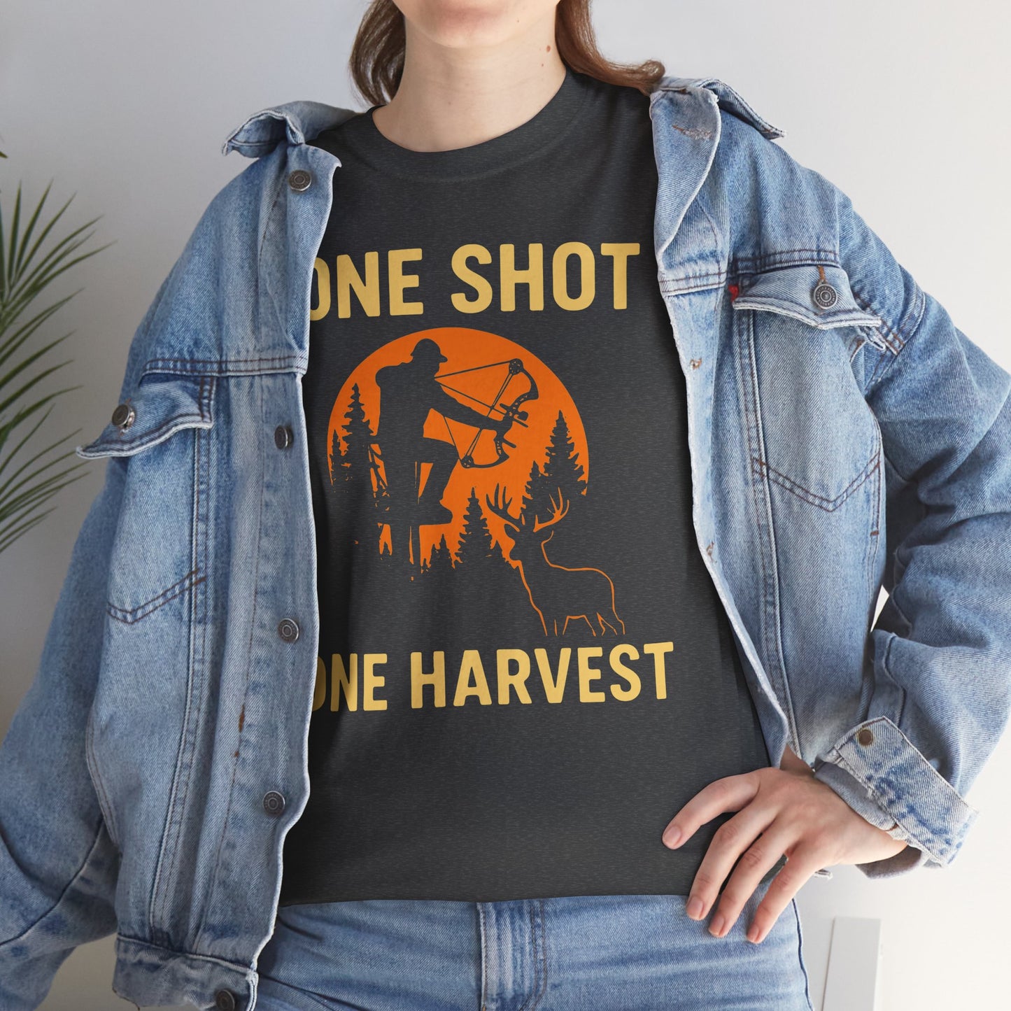 Hunting Tribute Tee, Outdoor Lifestyle Shirt, Gift for Hunters, Fall Harvest Apparel, One Shot One Harvest Design