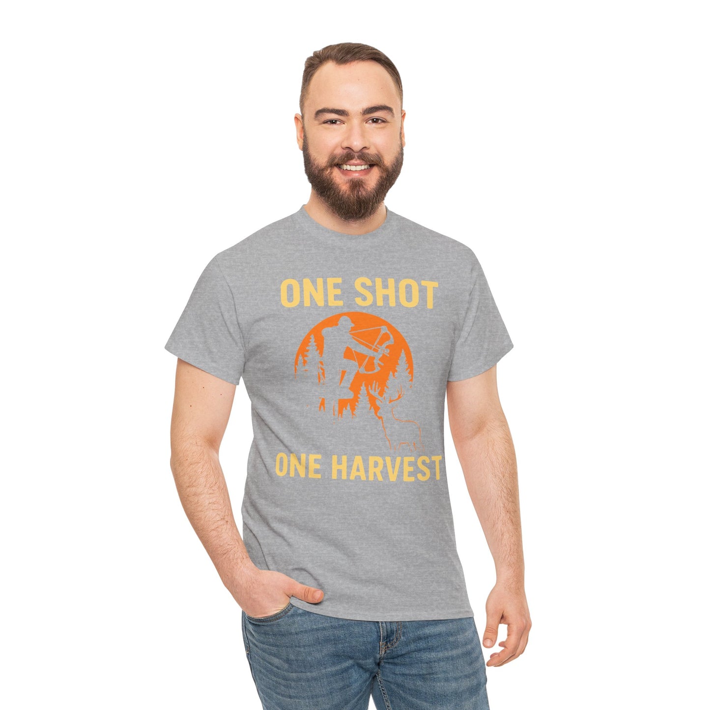 Hunting Tribute Tee, Outdoor Lifestyle Shirt, Gift for Hunters, Fall Harvest Apparel, One Shot One Harvest Design