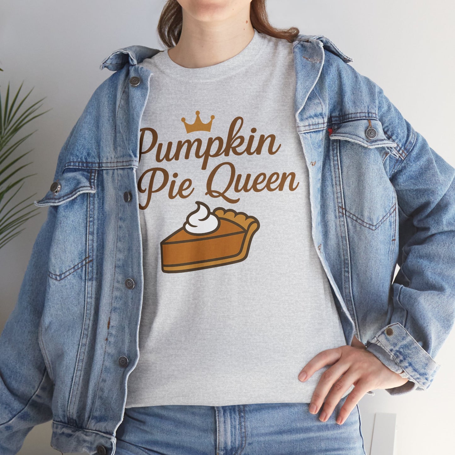 Pumpkin Pie Queen Tee, Funny T-Shirt, Thanksgiving Gift, Fall Apparel, Sweet Treat Lover Shirt, Unisex Cotton Tee