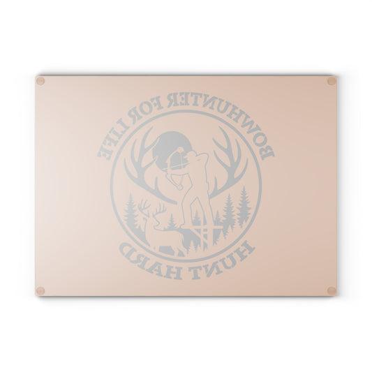 Bowhunter for Life Glass Cutting Board | Perfect Gift for Outdoor Enthusiasts, Kitchen Decor, Hunting Gifts, Cooking Accessories