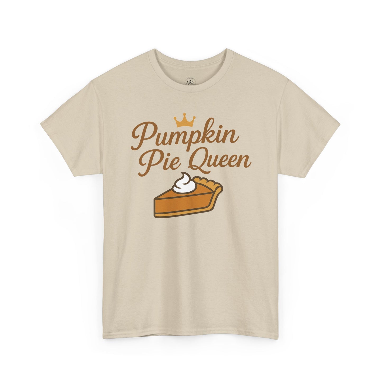 Pumpkin Pie Queen Tee, Funny T-Shirt, Thanksgiving Gift, Fall Apparel, Sweet Treat Lover Shirt, Unisex Cotton Tee