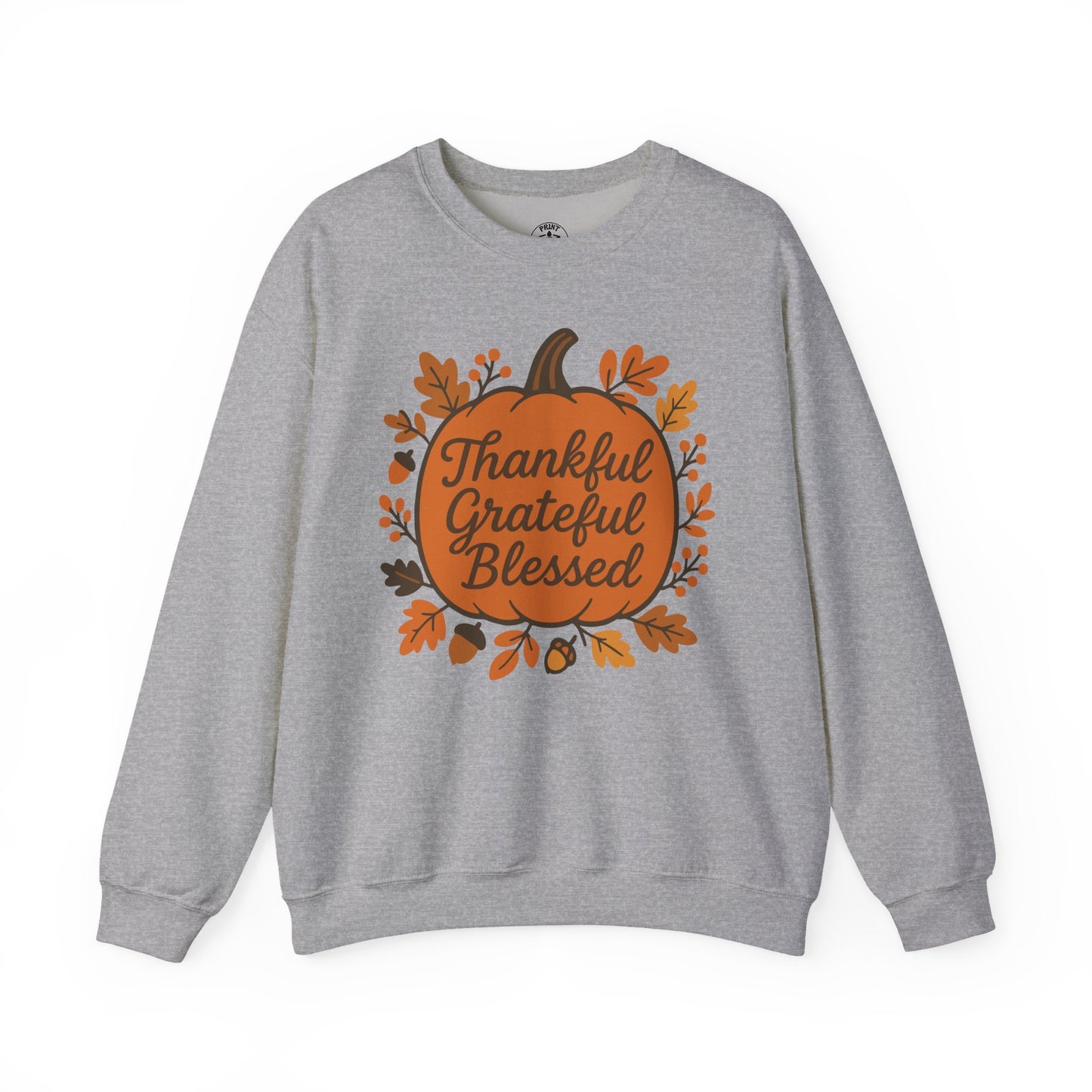 Thankful Grateful Blessed Sweatshirt | Cozy Fall Crewneck, Autumn Style, Thanksgiving Gift, Unisex Casual Wear