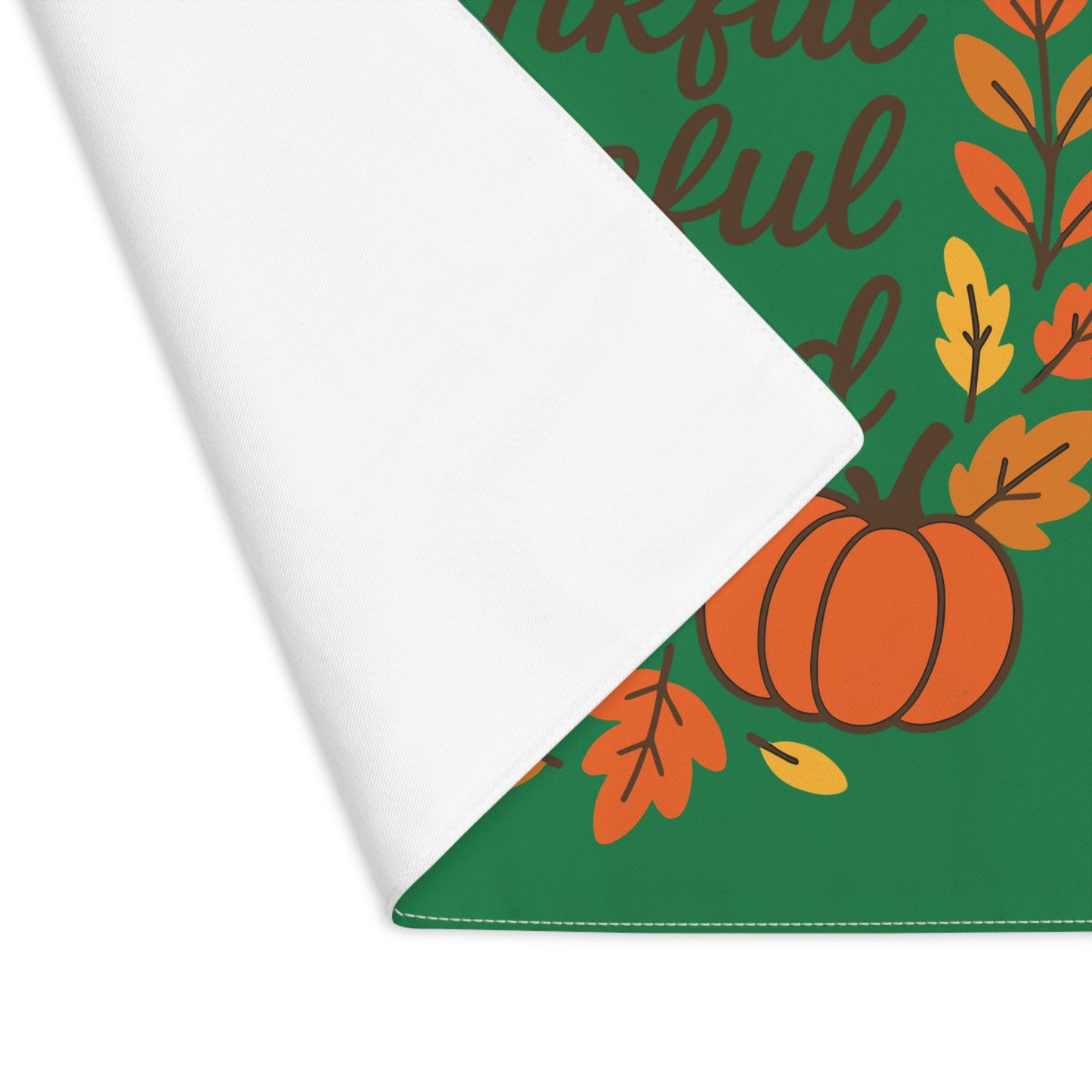 Thankful Grateful Blessed Placemat, Autumn Decor, Thanksgiving Tableware, Fall Gathering Accessory, Home Dining