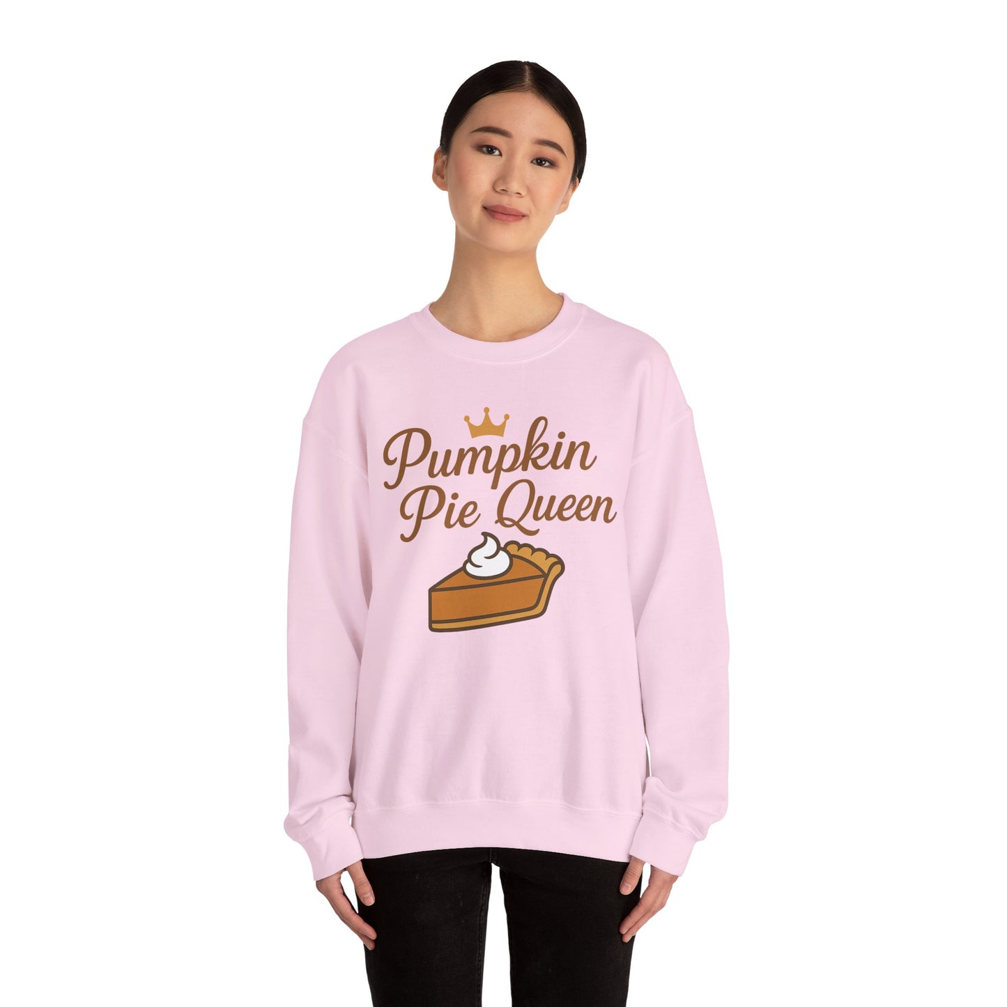 Pumpkin Pie Queen Crewneck Sweatshirt, Cozy Fall Sweatshirt, Thanksgiving Apparel, Funny Sweatshirt for Women, Gift for Baking Lovers