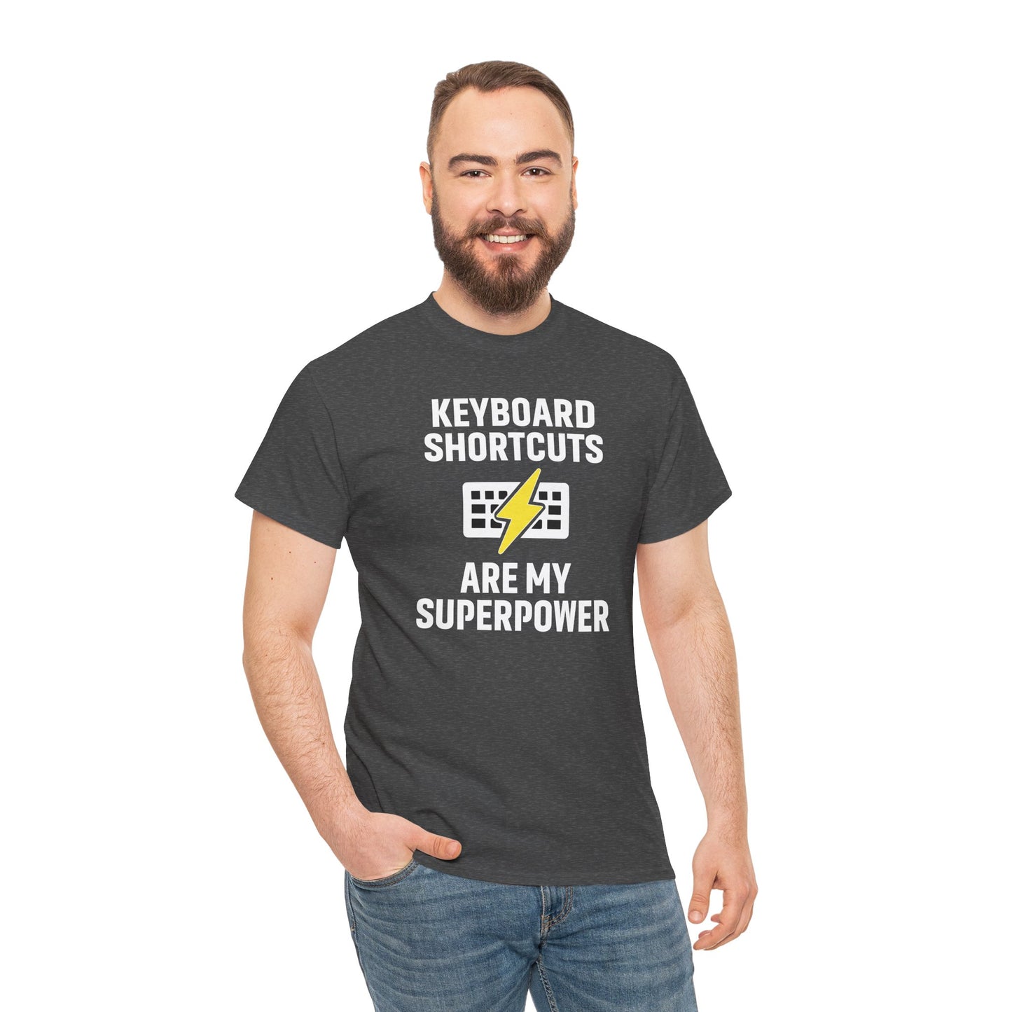 Keyboard Shortcuts Are My Superpower Tee | Unisex T-Shirt, Programmer Gift, Tech Humor Shirt, Geeky Apparel, Office Gift, Funny Tee