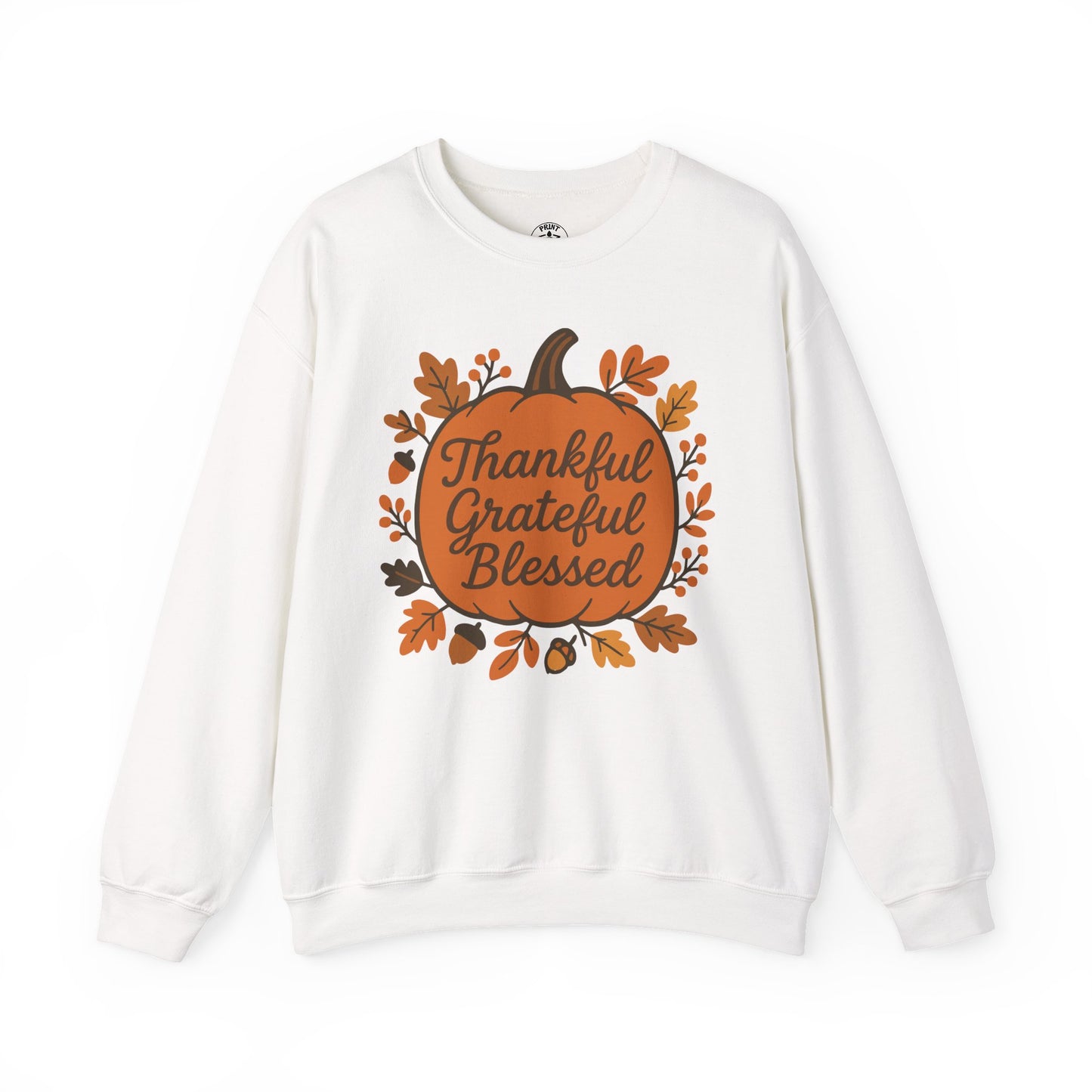 Thankful Grateful Blessed Sweatshirt | Cozy Fall Crewneck, Autumn Style, Thanksgiving Gift, Unisex Casual Wear