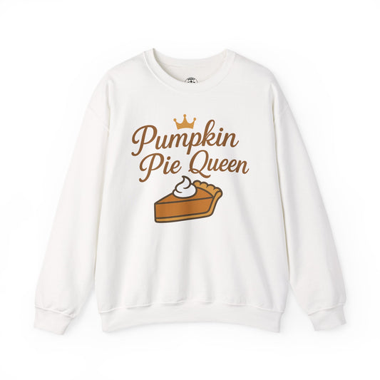 Pumpkin Pie Queen Crewneck Sweatshirt, Cozy Fall Sweatshirt, Thanksgiving Apparel, Funny Sweatshirt for Women, Gift for Baking Lovers