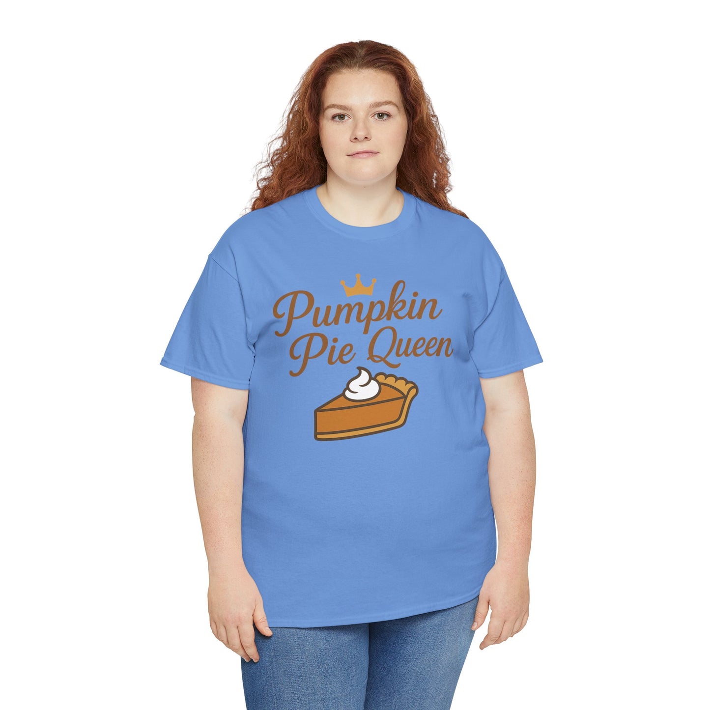 Pumpkin Pie Queen Tee, Funny T-Shirt, Thanksgiving Gift, Fall Apparel, Sweet Treat Lover Shirt, Unisex Cotton Tee