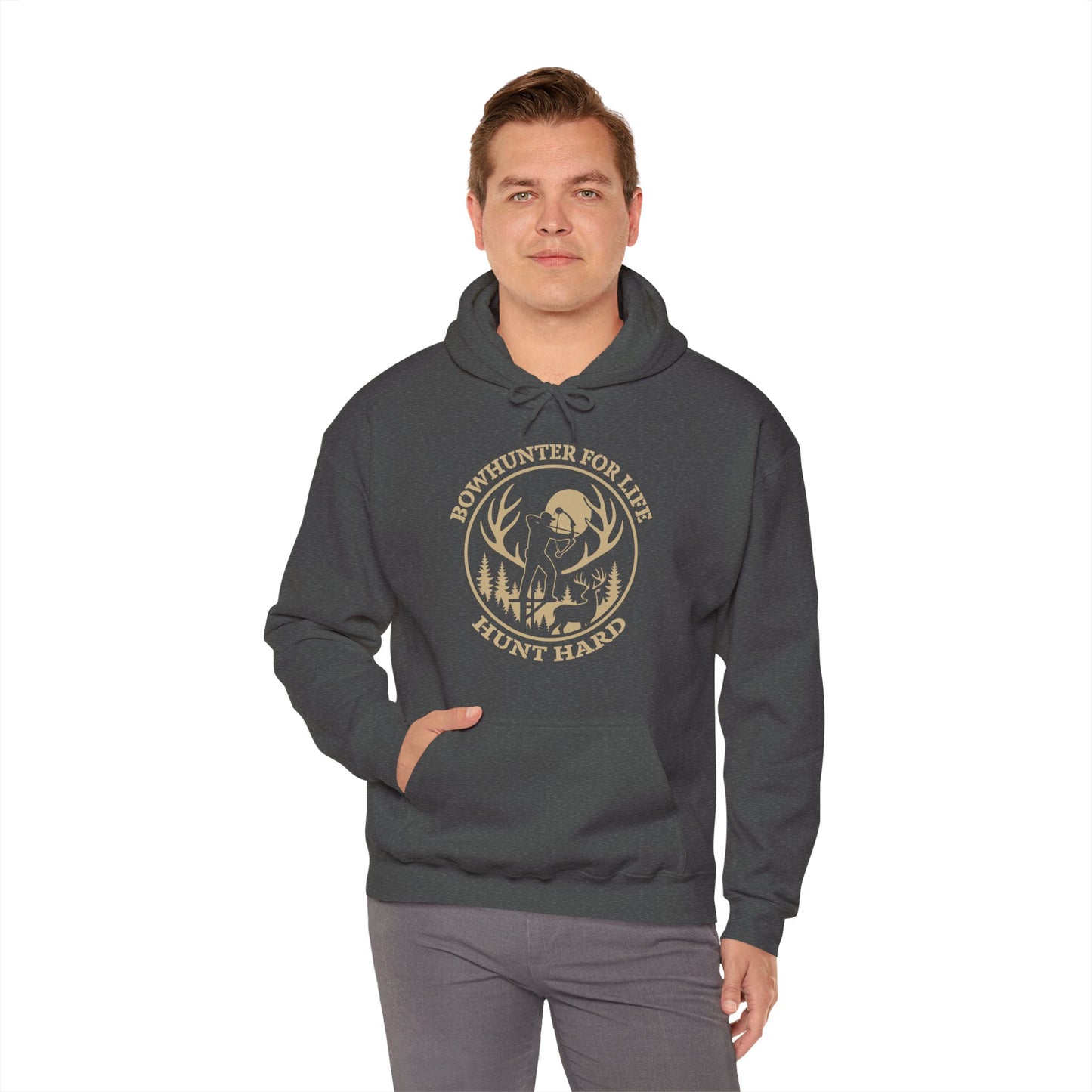 Hunt Hard Hoodie - Adventure Awaits, Perfect for Outdoor Enthusiasts, Gift for Hunters, Fall Fashion, Cozy Sweatshirt