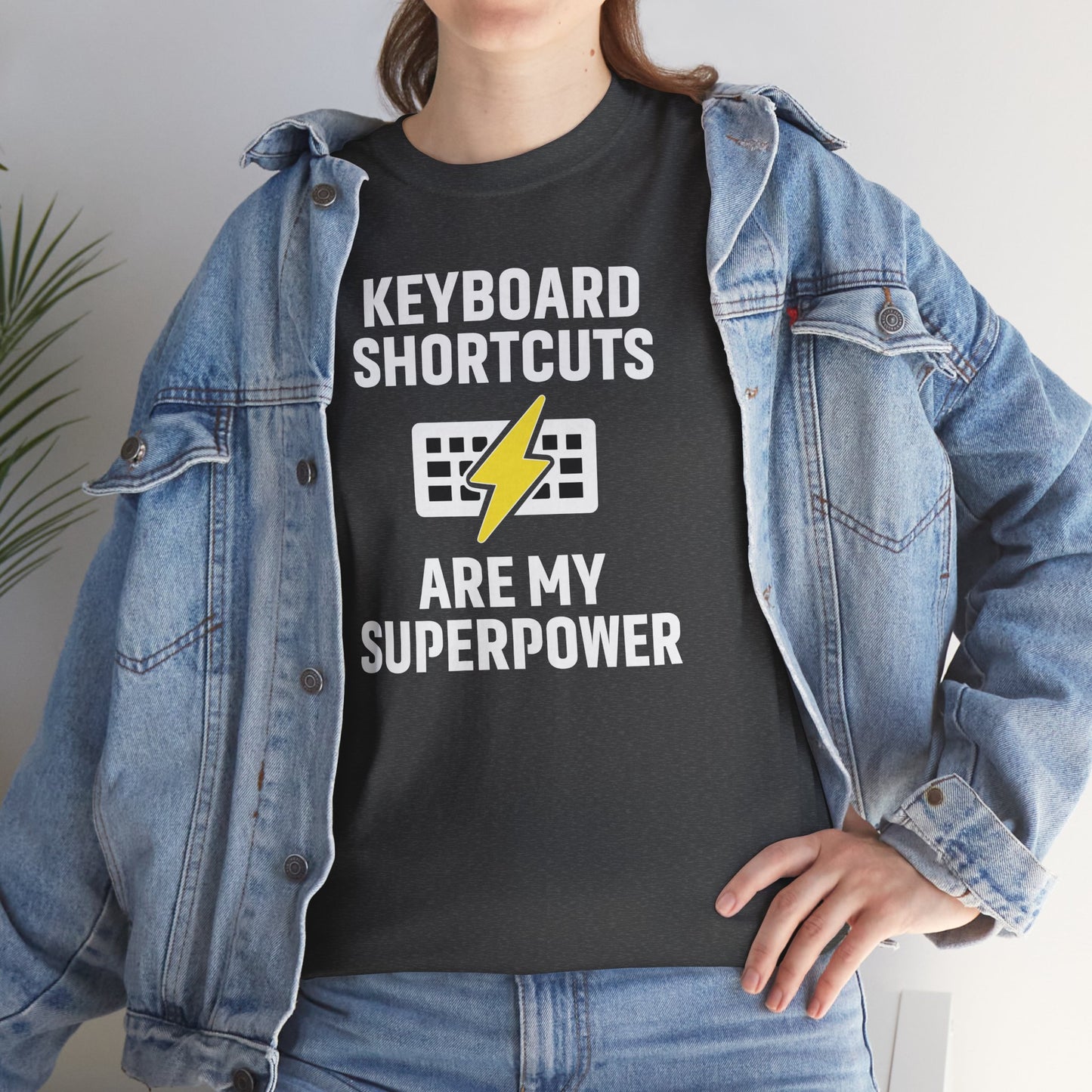 Keyboard Shortcuts Are My Superpower Tee | Unisex T-Shirt, Programmer Gift, Tech Humor Shirt, Geeky Apparel, Office Gift, Funny Tee
