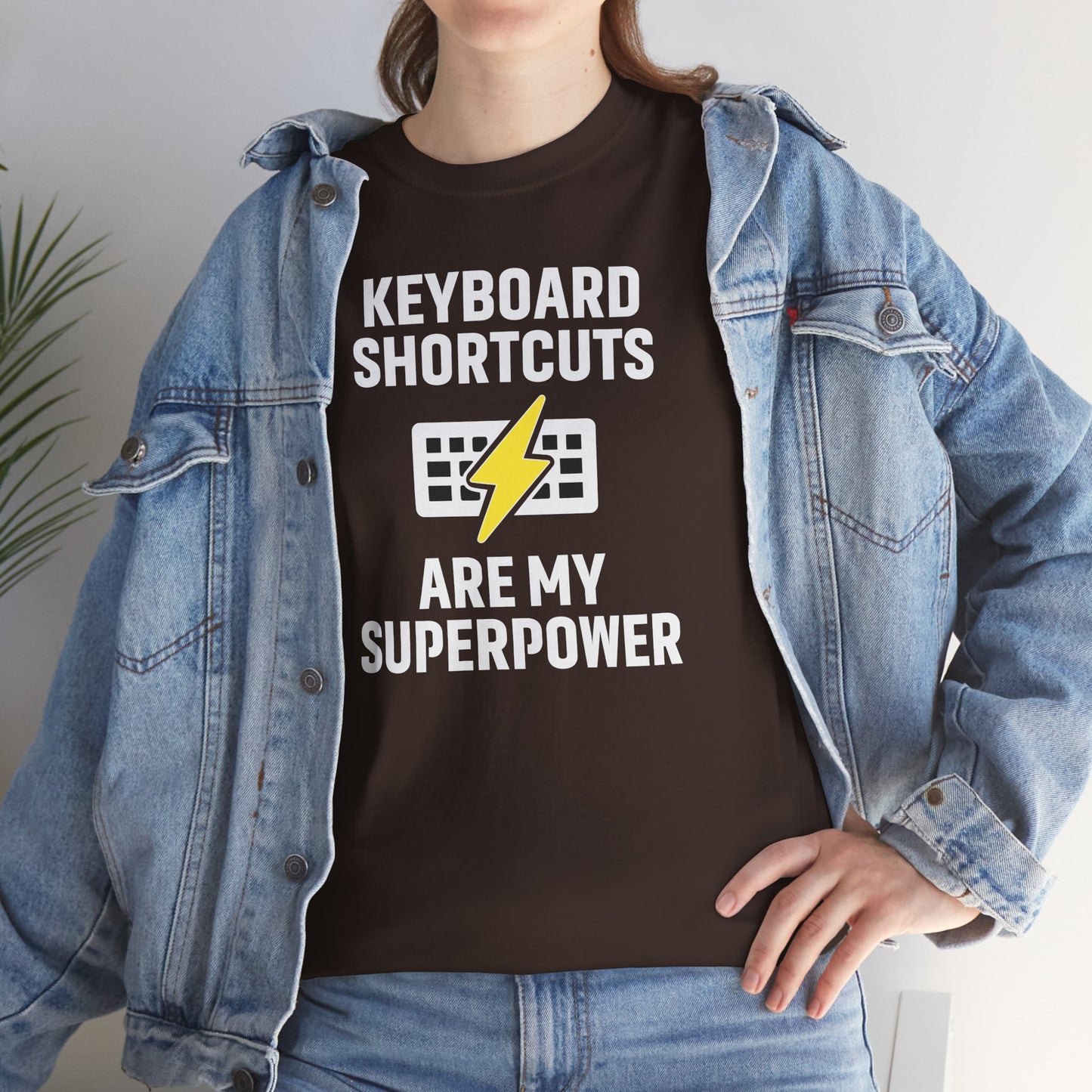 Keyboard Shortcuts Are My Superpower Tee | Unisex T-Shirt, Programmer Gift, Tech Humor Shirt, Geeky Apparel, Office Gift, Funny Tee