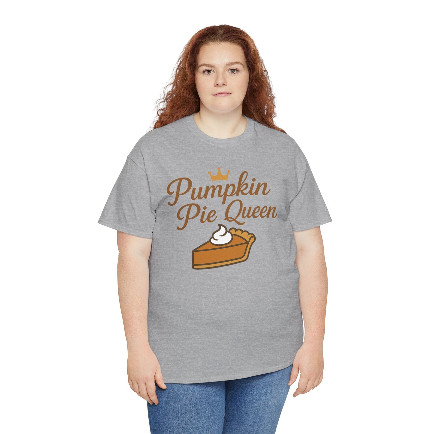 Pumpkin Pie Queen Tee, Funny T-Shirt, Thanksgiving Gift, Fall Apparel, Sweet Treat Lover Shirt, Unisex Cotton Tee