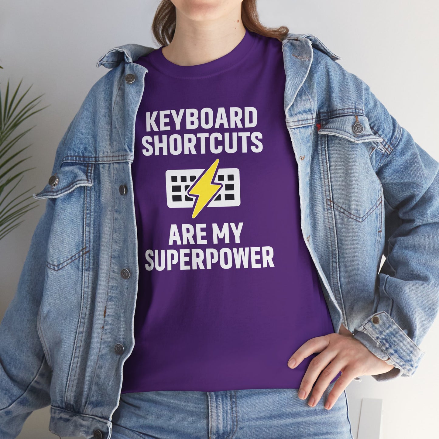 Keyboard Shortcuts Are My Superpower Tee | Unisex T-Shirt, Programmer Gift, Tech Humor Shirt, Geeky Apparel, Office Gift, Funny Tee