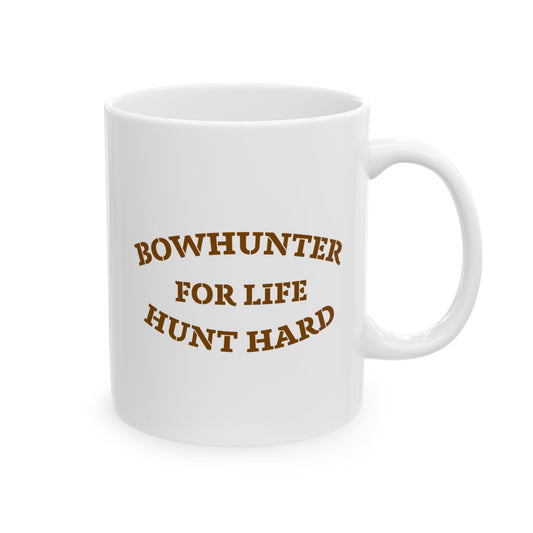 Bowhunter for Life Coffee Mug | Perfect Gift for Outdoorsy Friends, Coffee Lover, Hunter Decor, and Camping