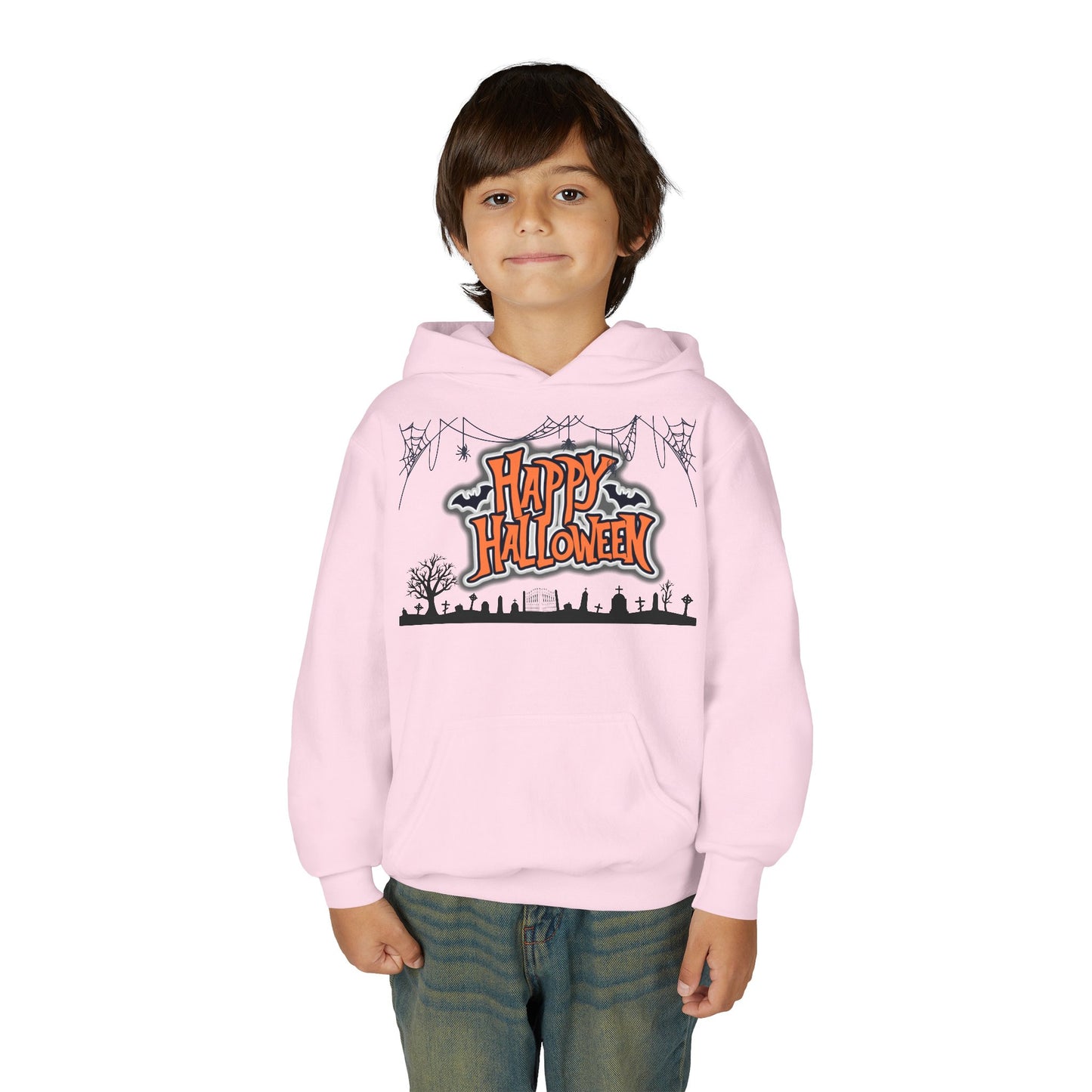Halloween Youth Hoodie, Cozy Sweatshirt for Kids, Fun Fall Apparel, Spooky Season Hoodie, Trick or Treat Gift