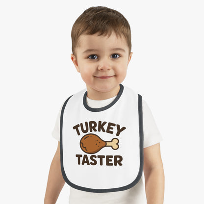 Turkey Taster Baby Bib | Thanksgiving Baby Bib, Holiday Infant Bib, Baby Shower Gift, Toddler Feeding Accessory