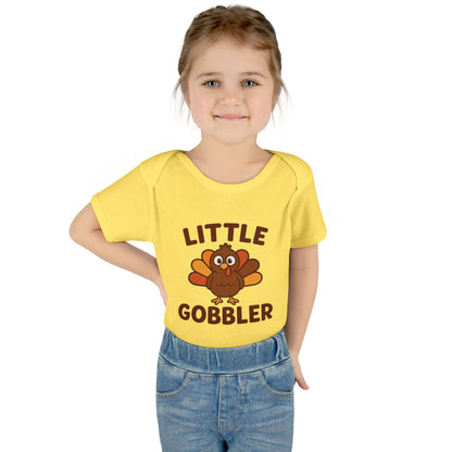 Little Gobbler Infant Unisex Onesie | Baby Clothes, Fall Fashion, Holiday Outfit, Cute Baby Gift, Turkey Onesie