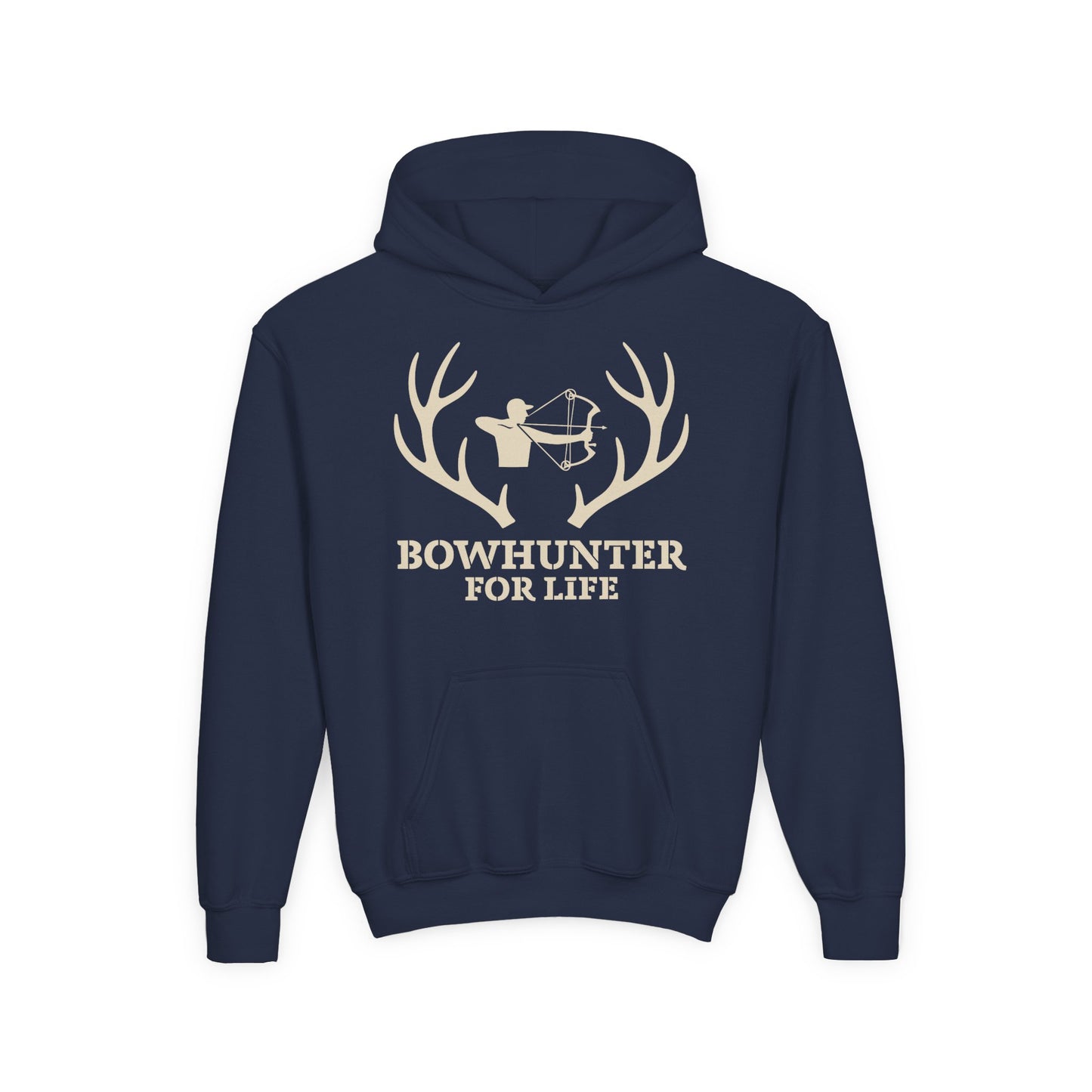 Bowhunter For Life Youth Unisex Hoodie | Perfect for Young Archers, Great for Gift Giving, Outdoor Adventures, Hunting Trips
