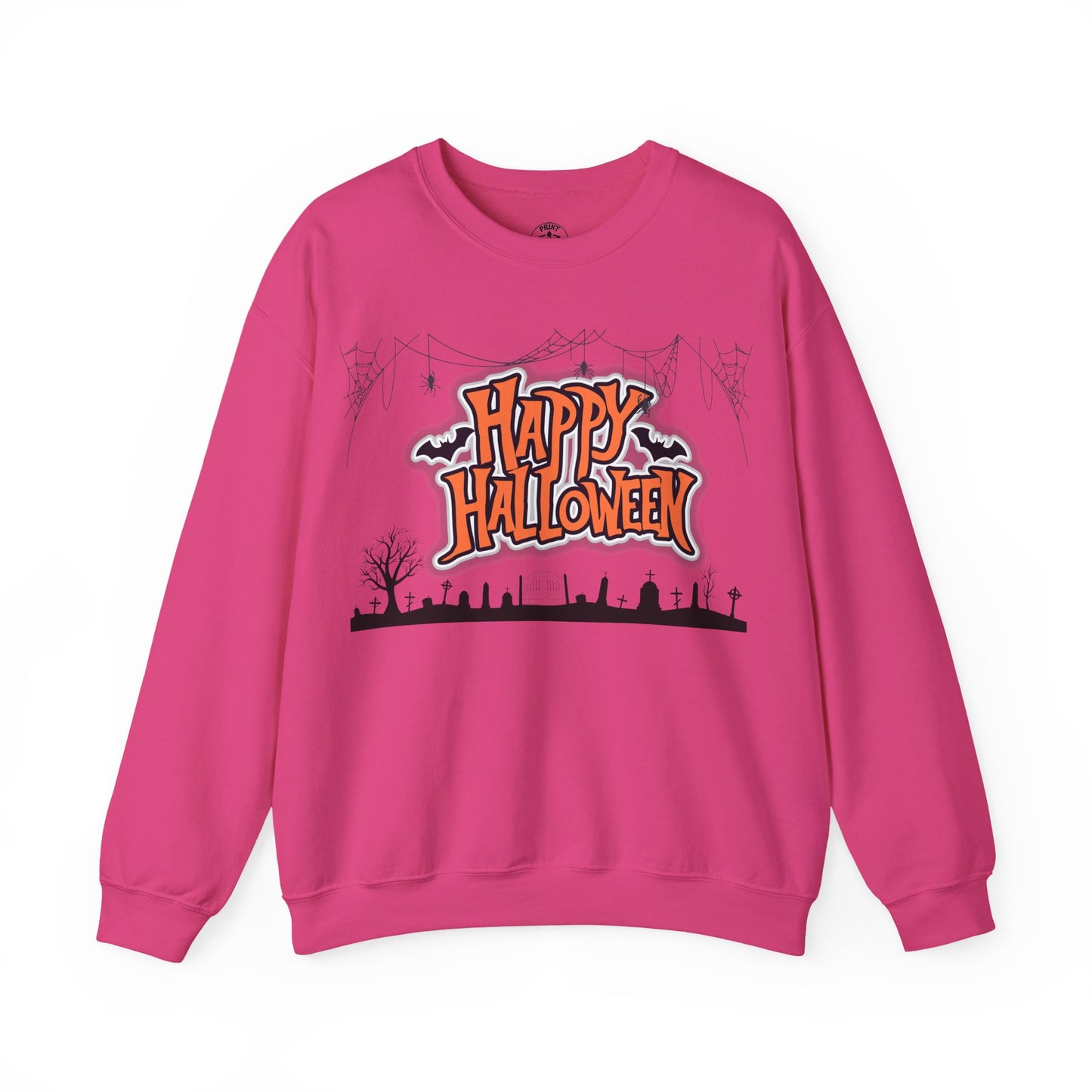 Happy Halloween Unisex Crewneck Sweatshirt, Fall Fashion, Halloween Attire, Cozy Sweatshirt, Spooky Season Apparel