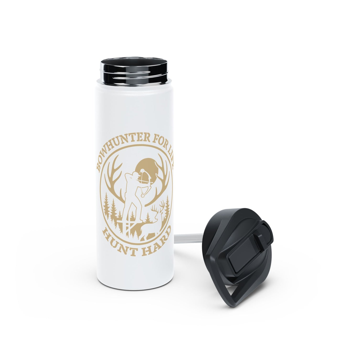 Hunting Adventure Water Bottle - Stainless Steel, Outdoor Gear, Gift for Hunters, Camping, Hiking, Eco-Friendly Drinkware