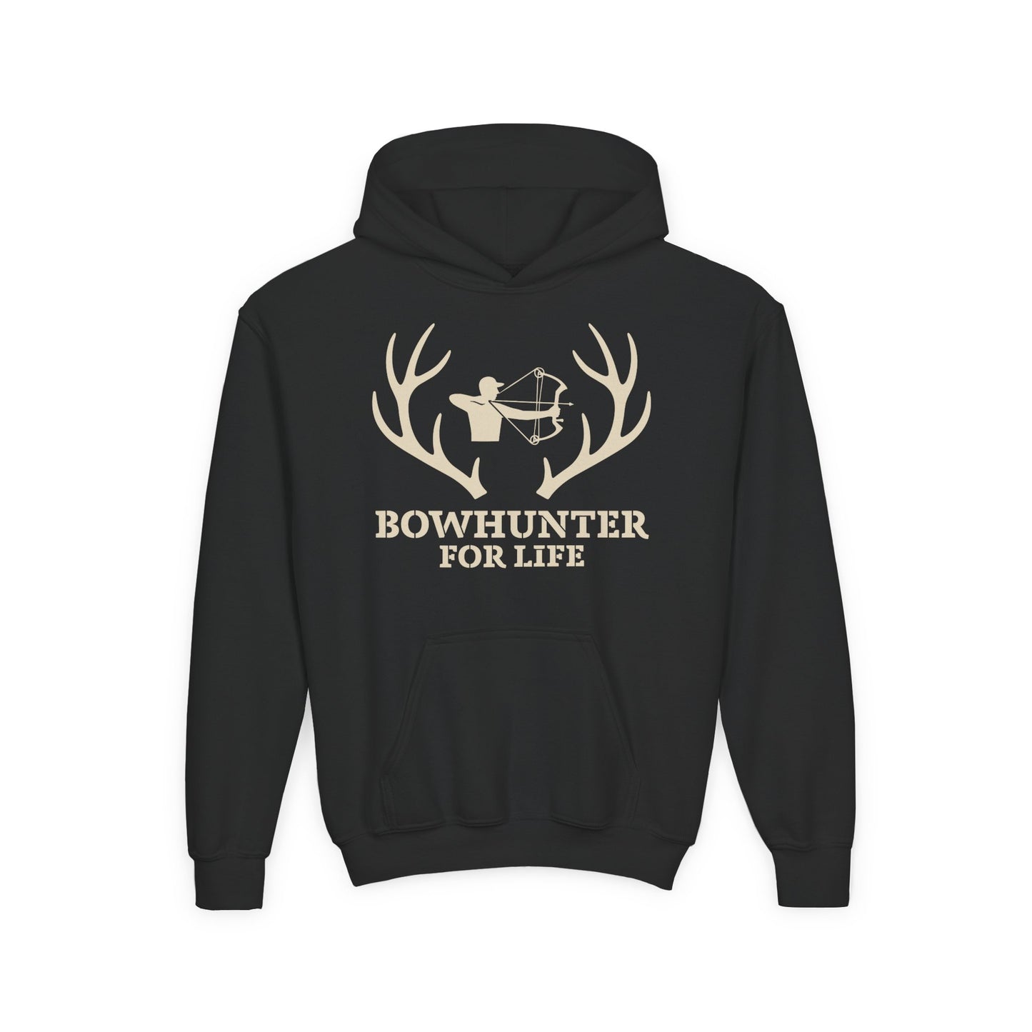 Bowhunter For Life Youth Unisex Hoodie | Perfect for Young Archers, Great for Gift Giving, Outdoor Adventures, Hunting Trips