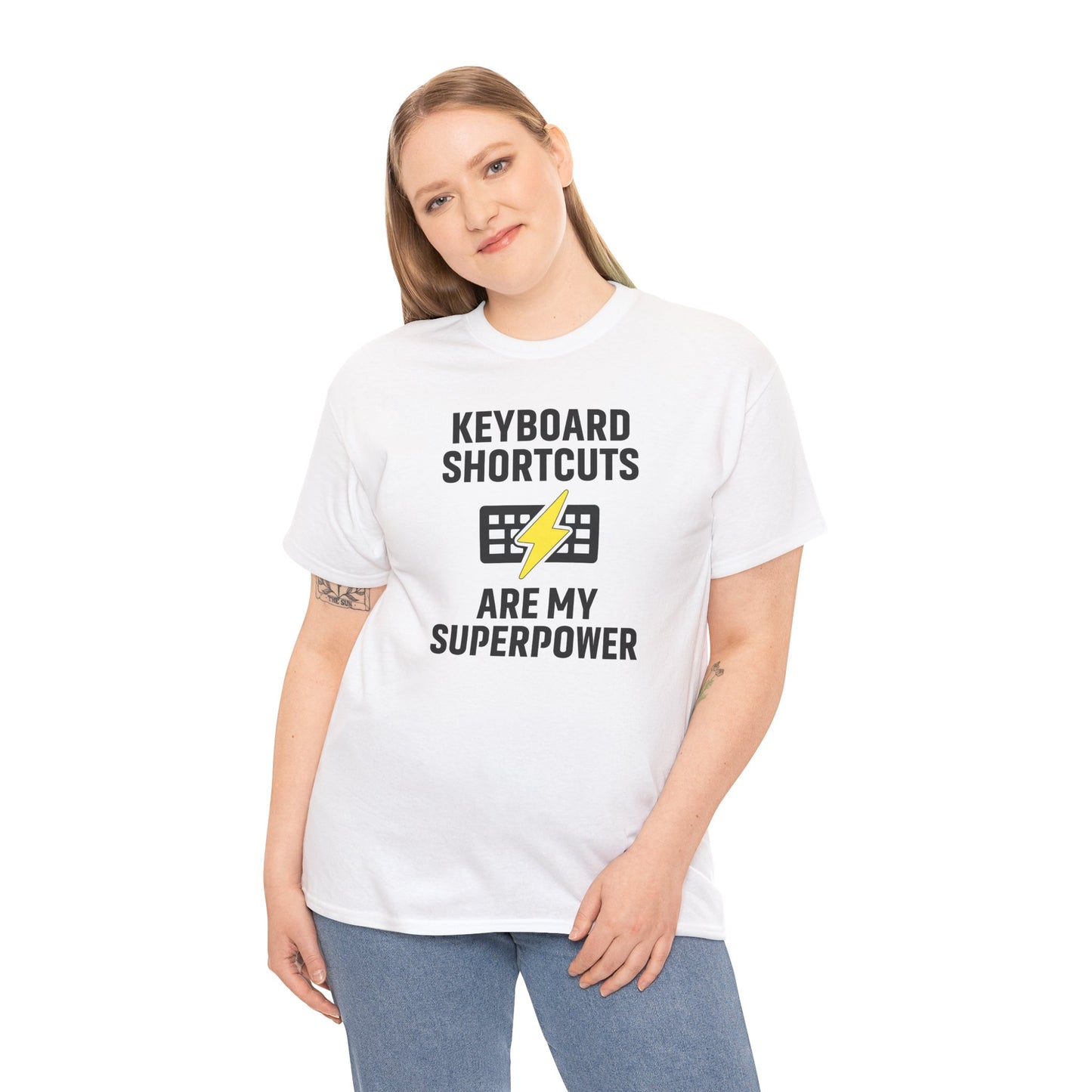 Keyboard Shortcuts Are My Superpower Tee | Gift for Tech Lovers, Cool Office Shirt, Funny Programmer or Office Gift