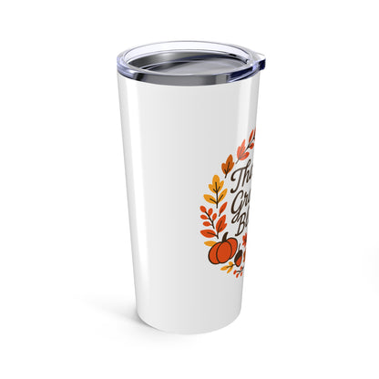 Thankful Grateful Blessed Tumbler 20oz - Perfect for Thanksgiving Gifts, Fall Decor, Travel Mugs, Eco-Friendly Drinkware