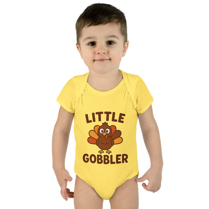 Little Gobbler Infant Unisex Onesie | Baby Clothes, Fall Fashion, Holiday Outfit, Cute Baby Gift, Turkey Onesie