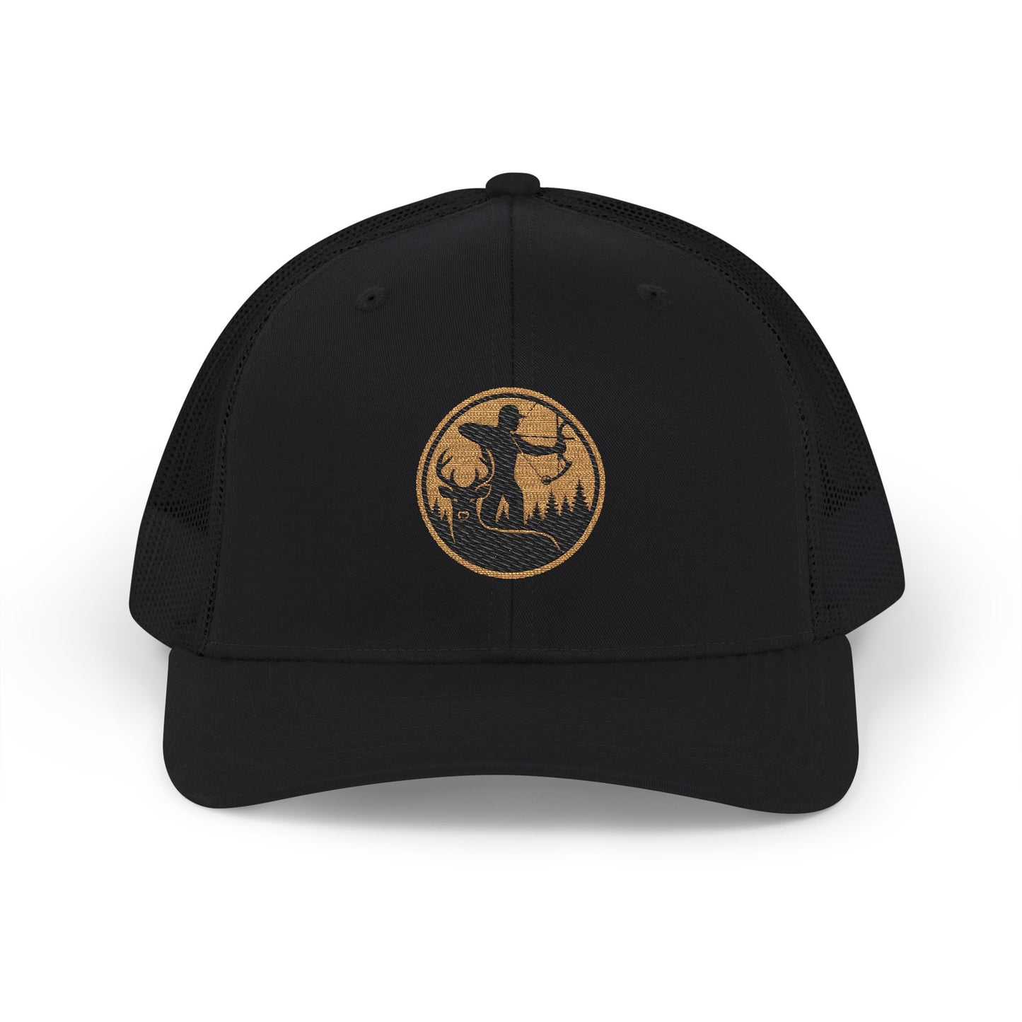 Hunting Theme Embroidered Snapback Trucker Cap | Stylish Outdoor Hat for Adventure Lovers, Perfect Gift for Birthdays, Events