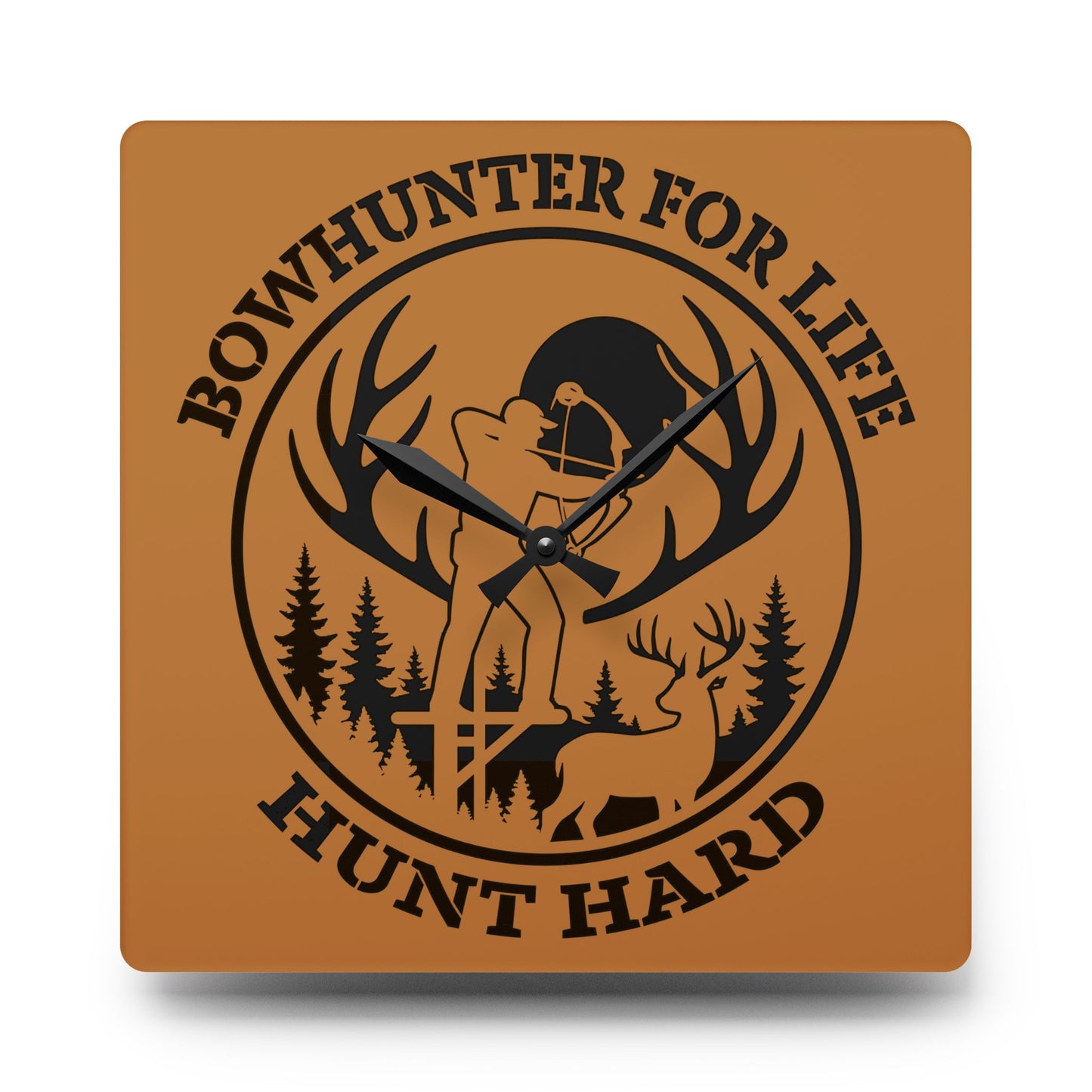 Bowhunter for Life Wall Clock | Rustic Decor, Unique Gift for Hunters, Lodge Wall Art, Outdoor Enthusiast