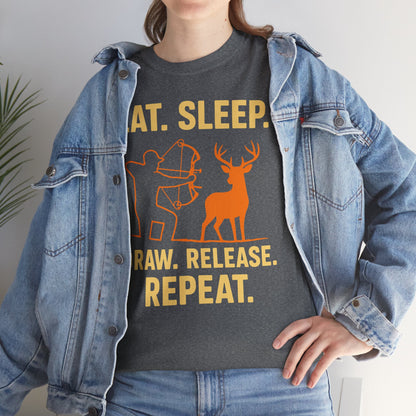 Eat Sleep Draw Release Repeat Unisex T-Shirt | Perfect for Outdoor Lovers, Gifts for Adventurers