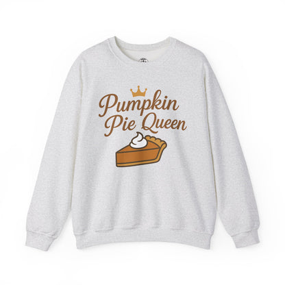 Pumpkin Pie Queen Crewneck Sweatshirt, Cozy Fall Sweatshirt, Thanksgiving Apparel, Funny Sweatshirt for Women, Gift for Baking Lovers