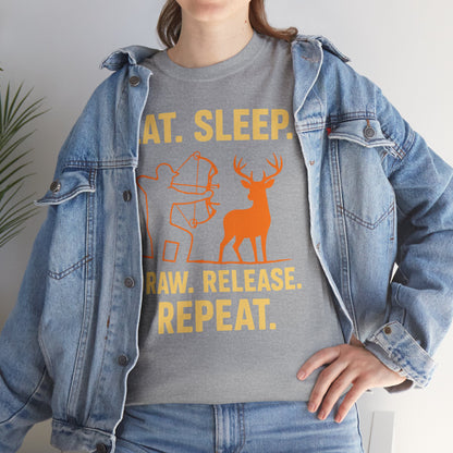 Eat Sleep Draw Release Repeat Unisex T-Shirt | Perfect for Outdoor Lovers, Gifts for Adventurers